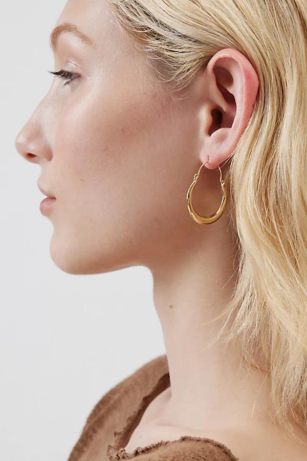 Classic Oblong Hoop Earring Womens at Urban Outfitters Product Image