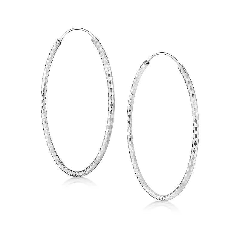 Judy Crowell Sterling Silver Endless Hoop Earrings, Womens Product Image