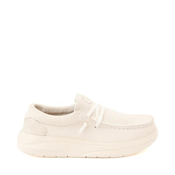 Womens HEYDUDE Wendy Comf Suede Slip-On Casual Shoe - Ivory Product Image