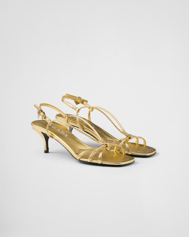 Mordoré nappa leather heeled sandals Product Image