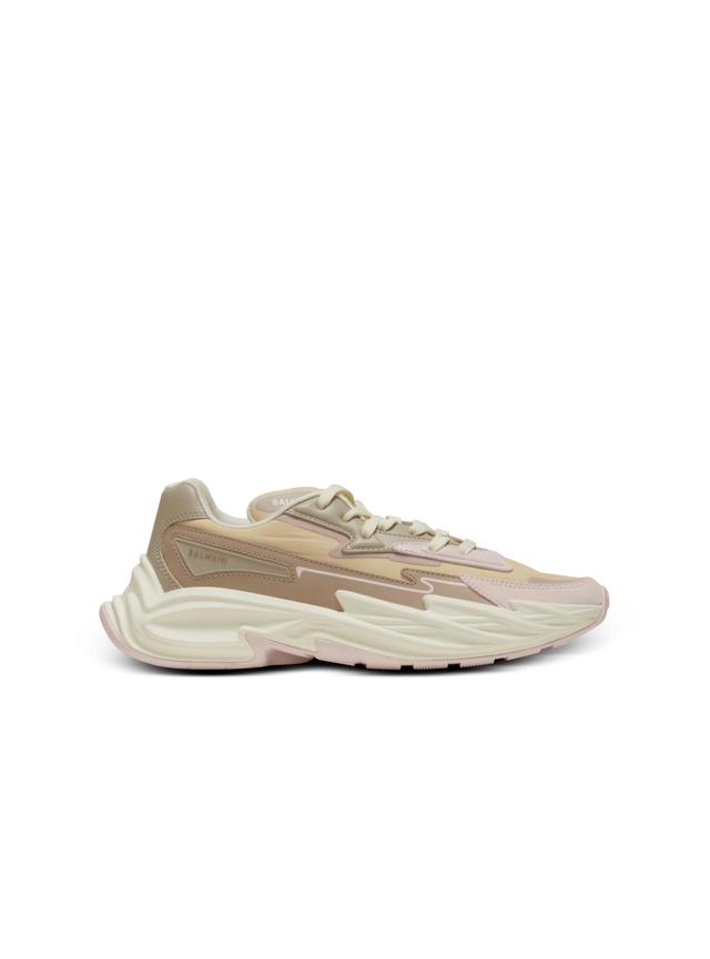 Run-Row leather and nylon trainers Product Image