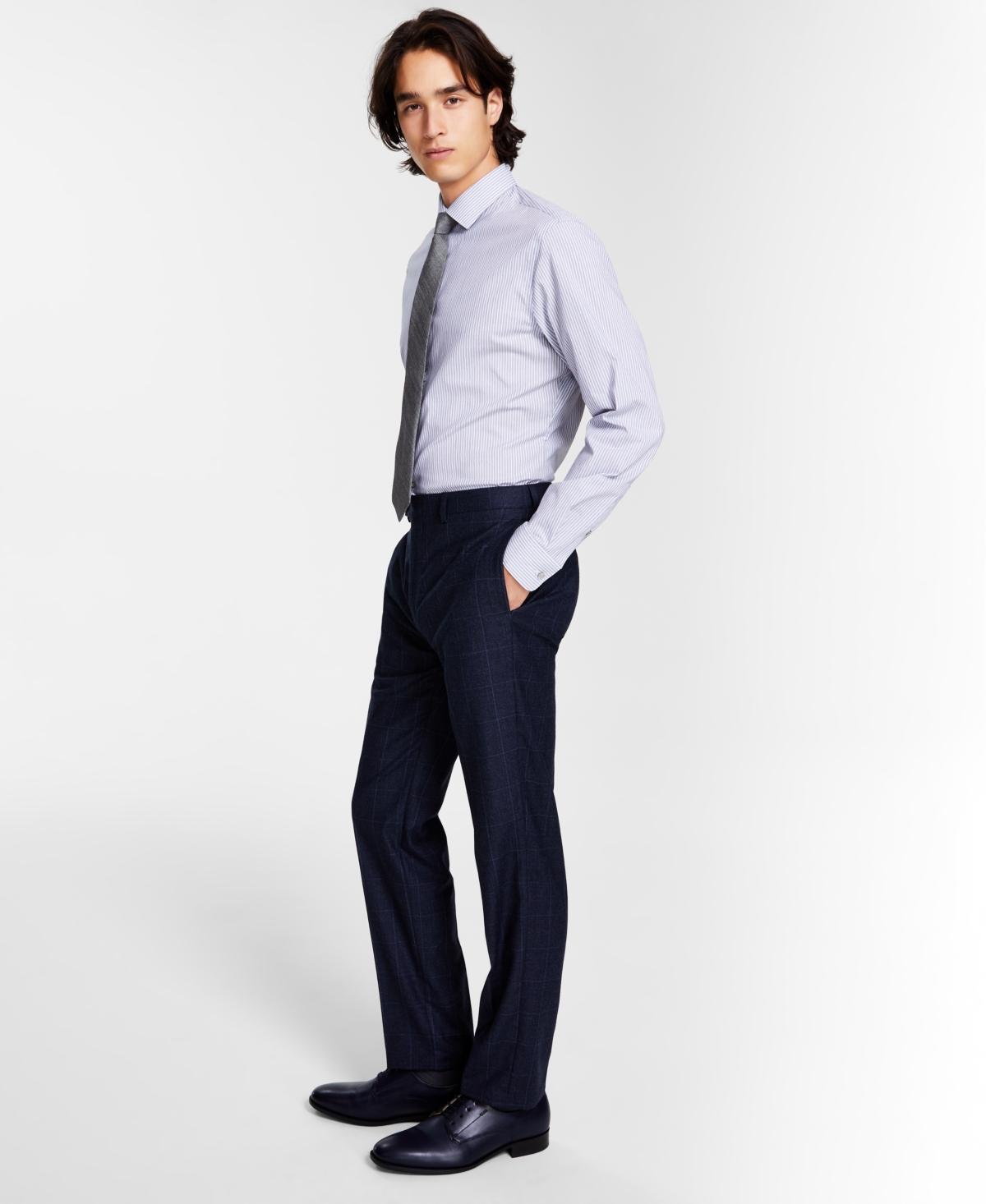 Calvin Klein Mens Slim-Fit Wool-Blend Stretch Suit Pants Product Image