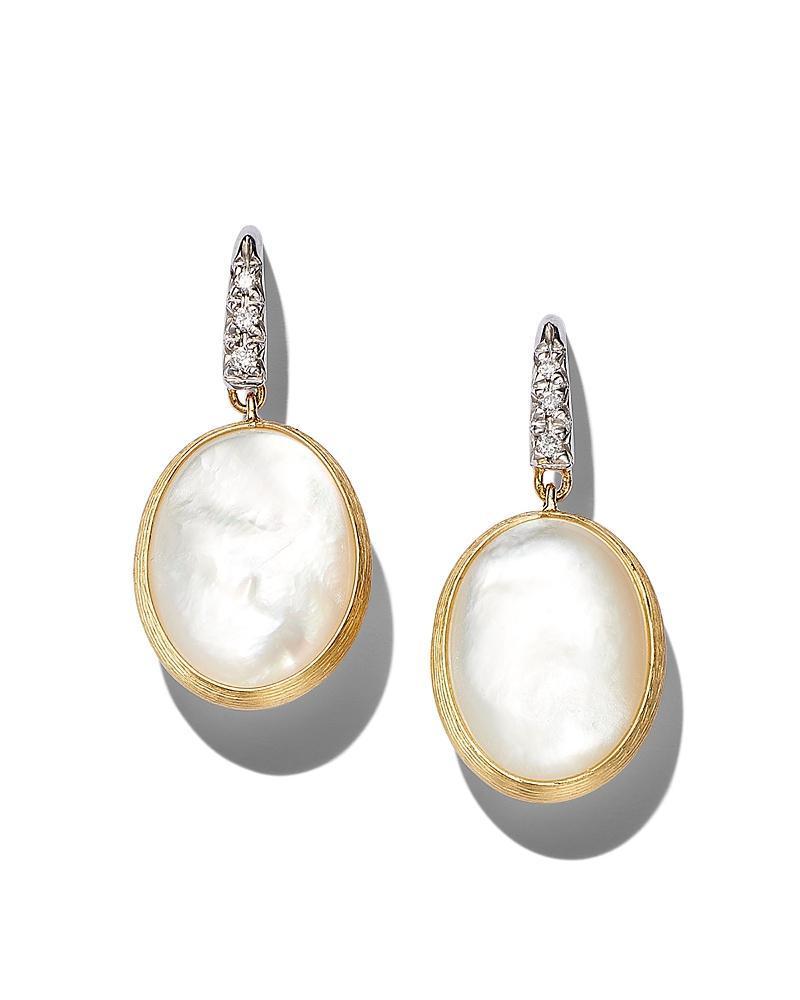 Womens Siviglia Two-Tone 18K Gold, Mother-Of-Pearl & 0.05 TCW Diamond Drop Earrings Product Image