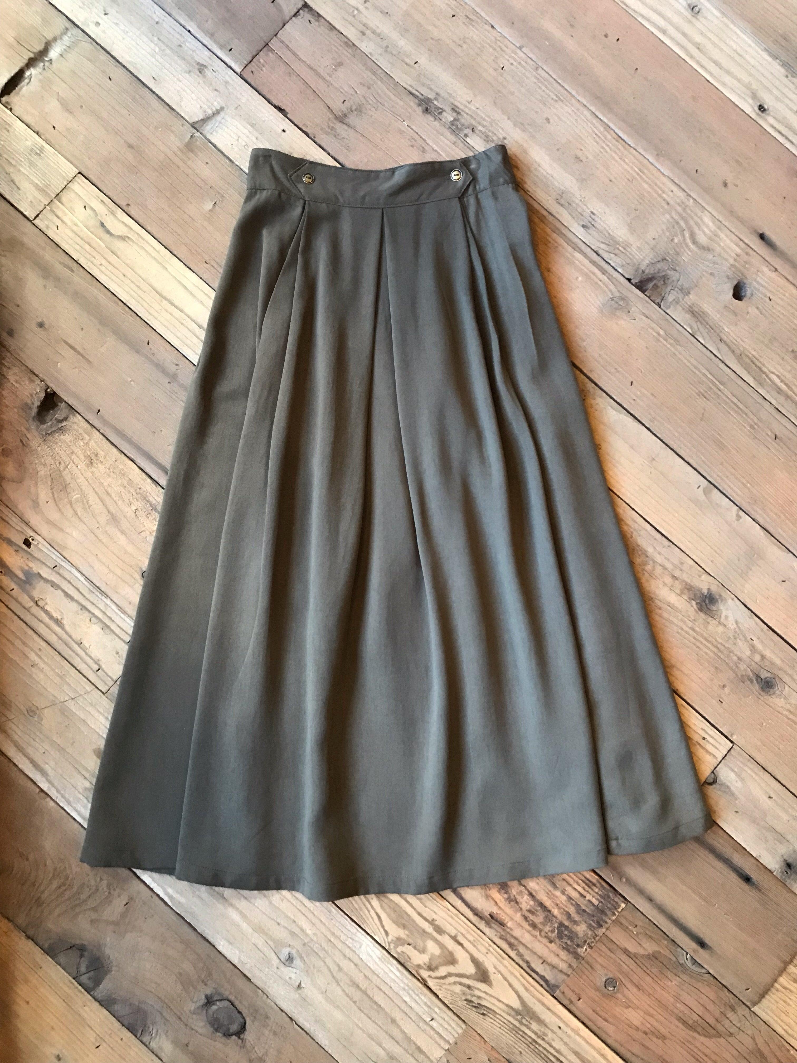 Rue Skirt in Olive Tencel Product Image