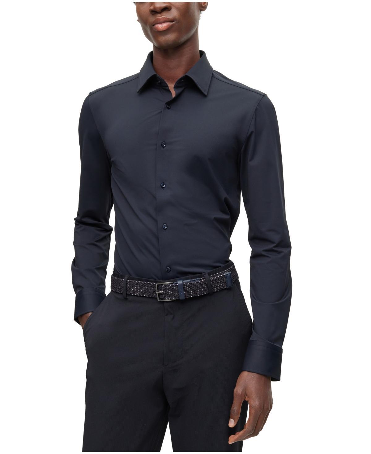 Boss by Hugo Boss Mens Performance-Stretch Slim-Fit Shirt Product Image