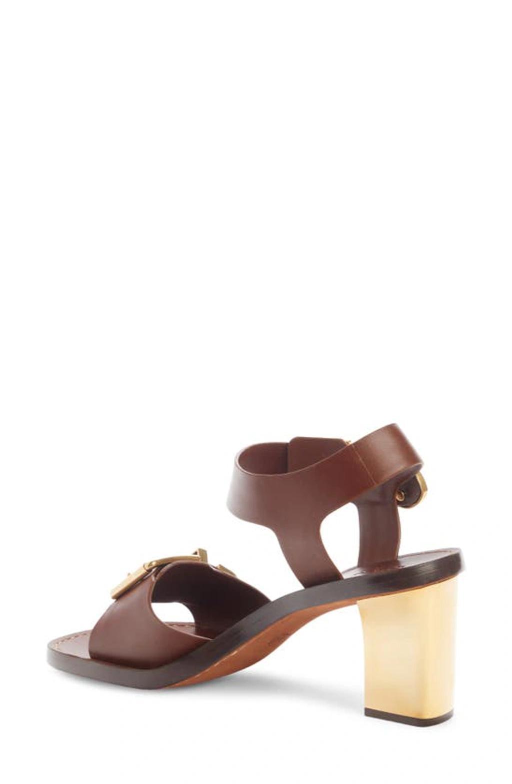 Rebecca Buckeld Leather Sandals In Brown Product Image