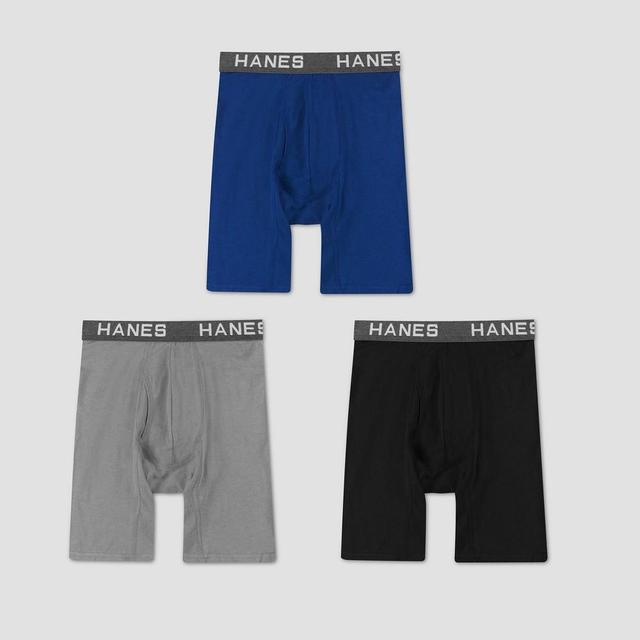 Hanes Mens Comfort Flex Fit Long Leg Boxer Briefs 3pk - Colors May Vary M Product Image