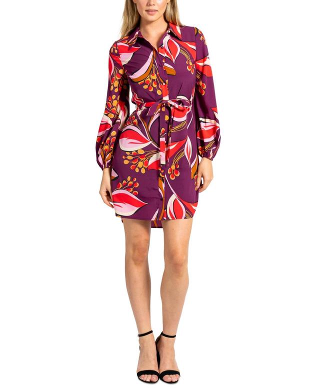 Sam Edelman Womens Printed Long-Sleeve Shirtdress Product Image