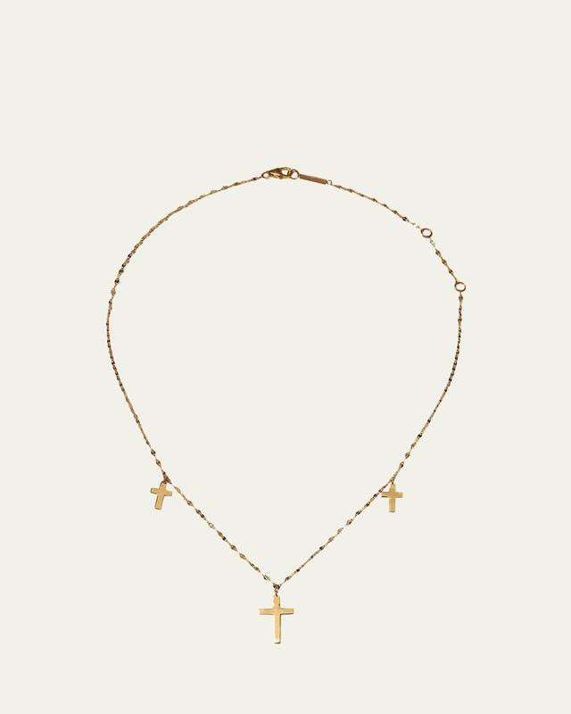 Triple Cross Necklace in 14K Gold Product Image