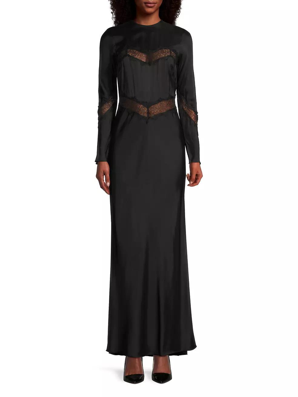 Spencer Satin & Lace Maxi Dress Product Image