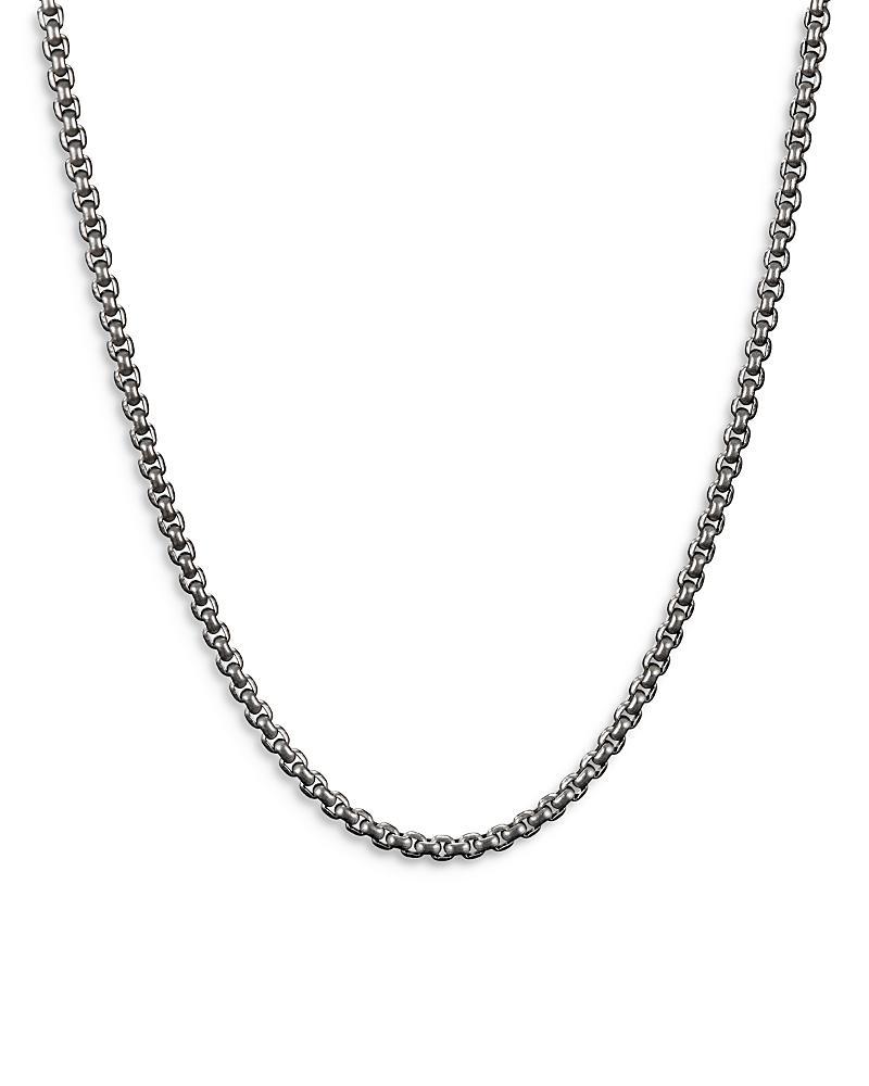 Mens Box Chain Necklace in Grey Titanium, 2.7mm, 18L Product Image