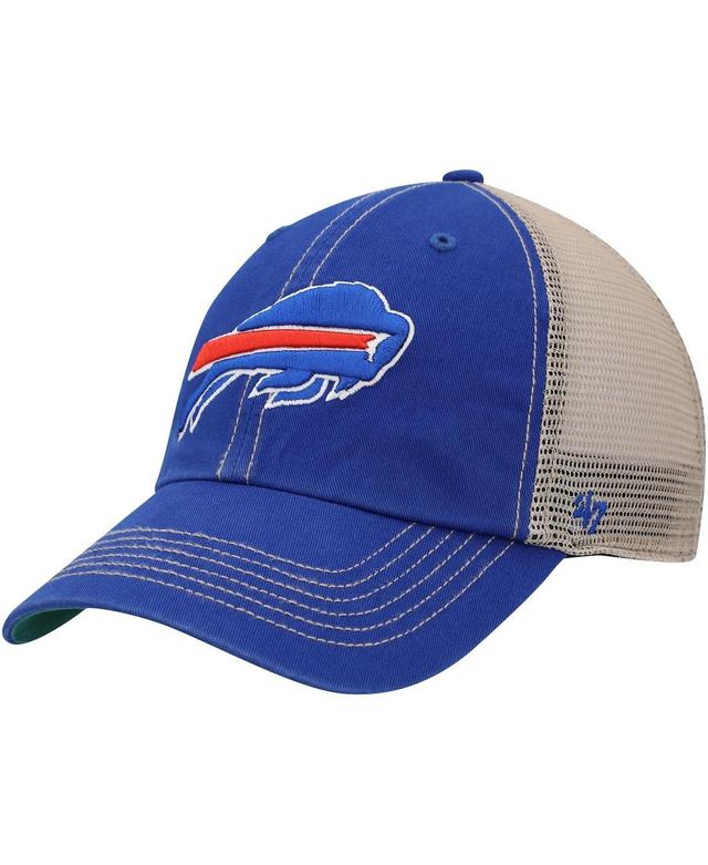 Mens Royal and Natural Buffalo Bills Team Trawler Trucker Clean Up Snapback Hat - Royal Product Image