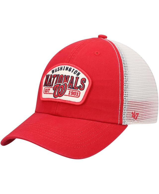 Mens Red Washington Nationals Penwald Clean Up Trucker Snapback Hat Product Image