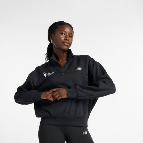 New Balance Women's NYC Marathon Oversized Quarter Zip Shirt Product Image