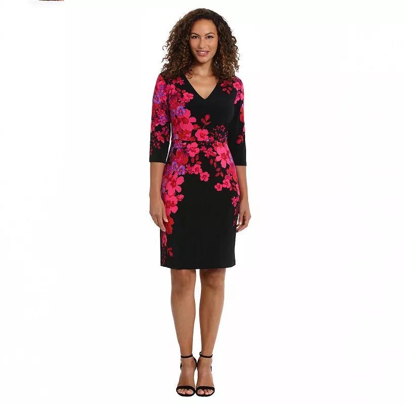 Womens London Times V-Neck Sheath Dress Product Image