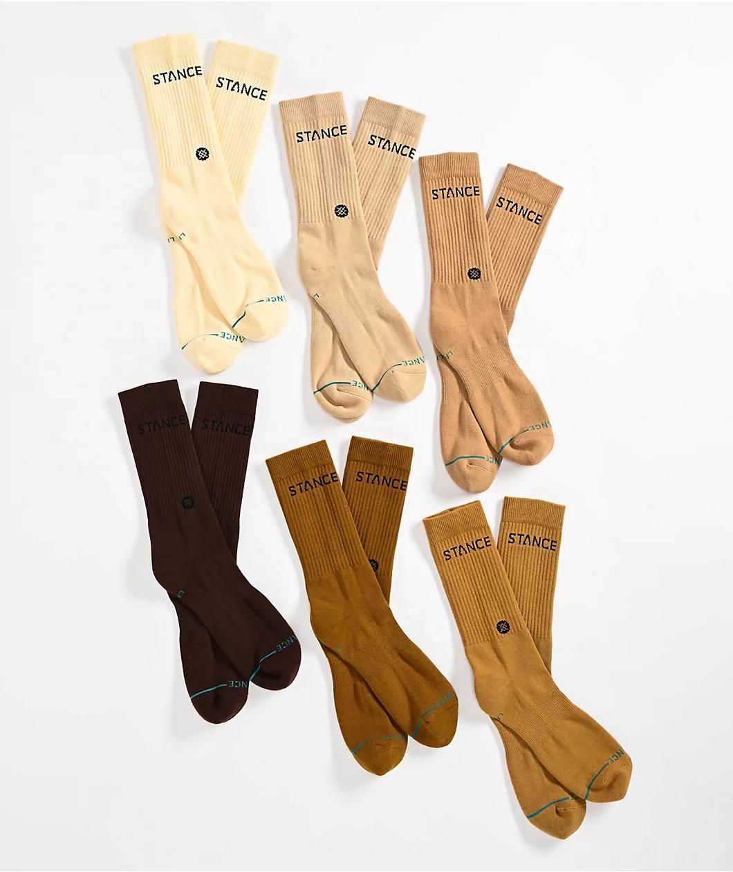 Stance Origin 6 Pack Cream Crew Socks Product Image