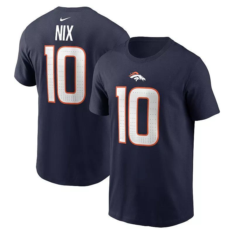 Mens Nike Bo Nix Denver Broncos 2024 NFL Draft Player Name & Number T-Shirt Blue Product Image