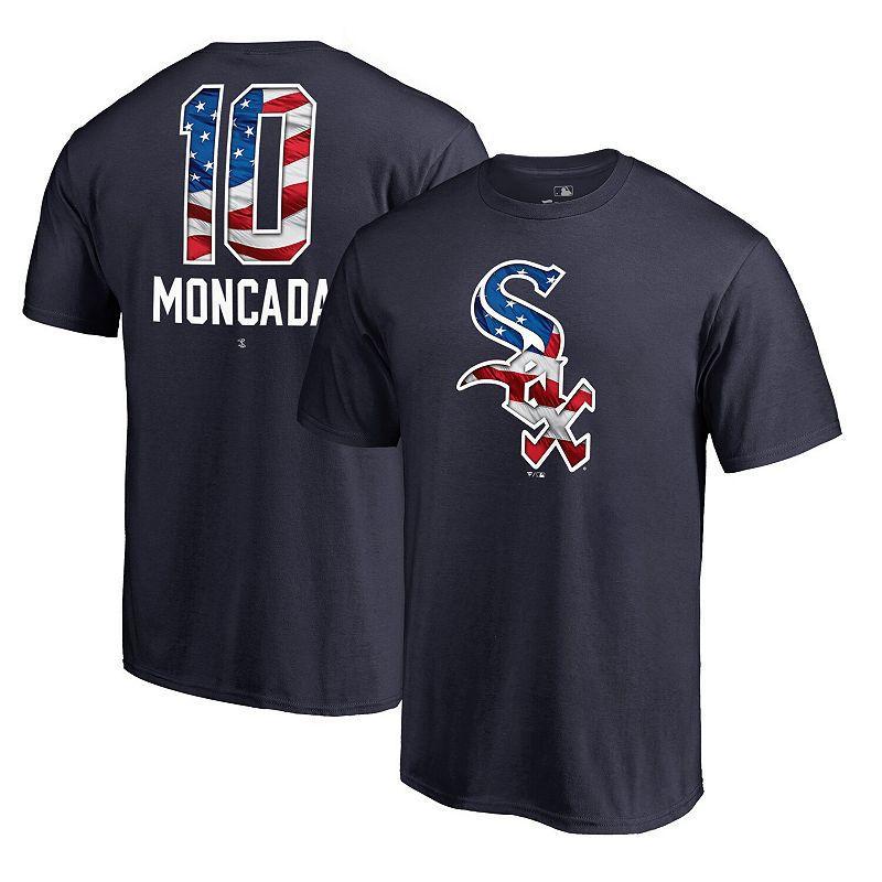 Mens Fanatics Branded Yoan Moncada Chicago White Sox Banner Wave Name & Number T-Shirt Blue Product Image