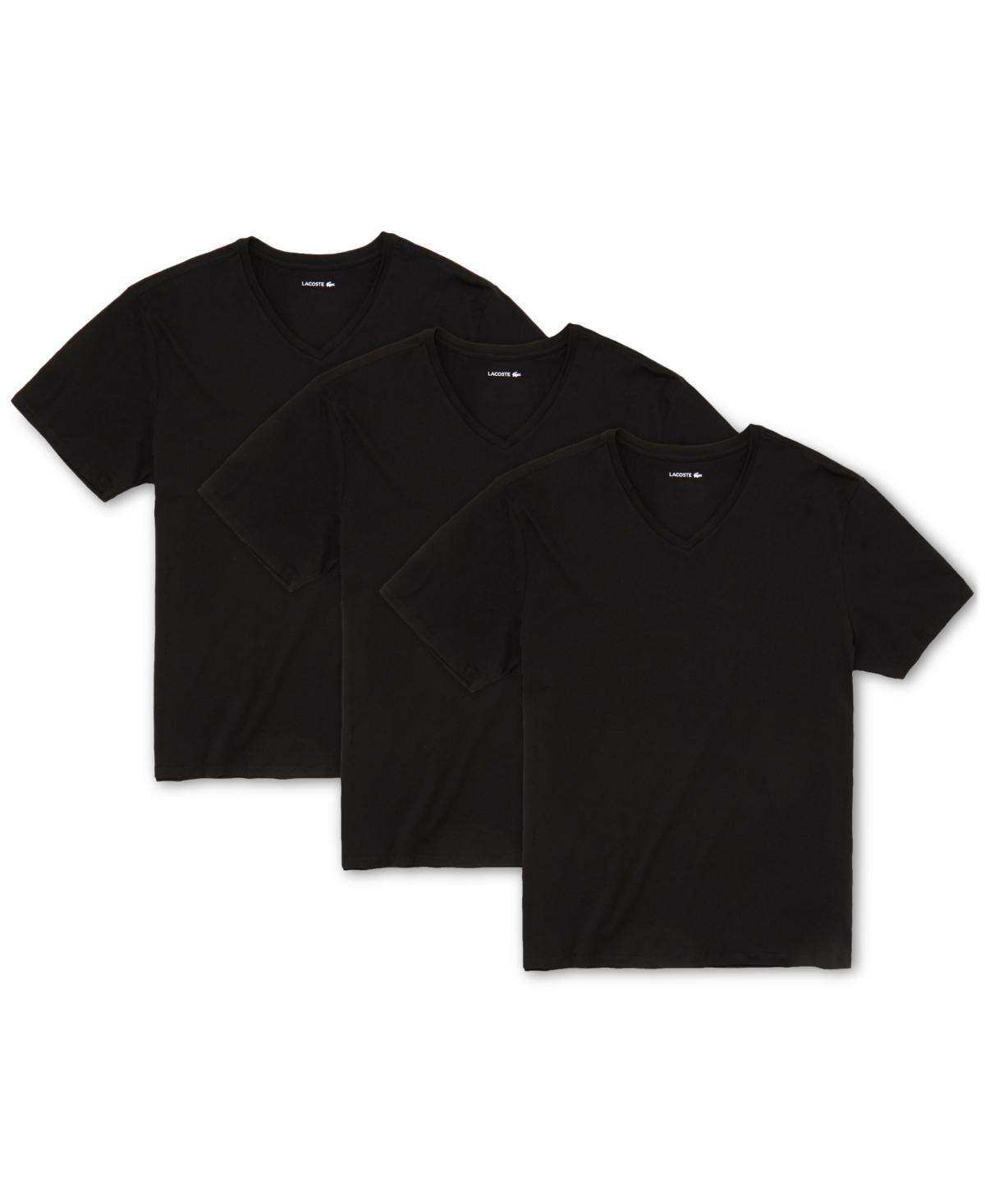 Lacoste Short-Sleeve V-Neck Cotton Tee  3 Product Image