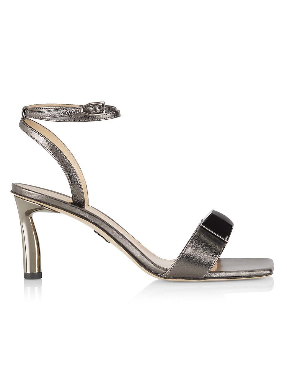 Womens 75MM Metallic Leather Strappy Sandals Product Image