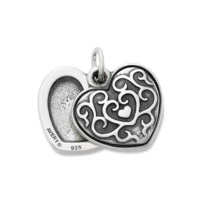 Ornate Heart Swivel Locket Charm Product Image