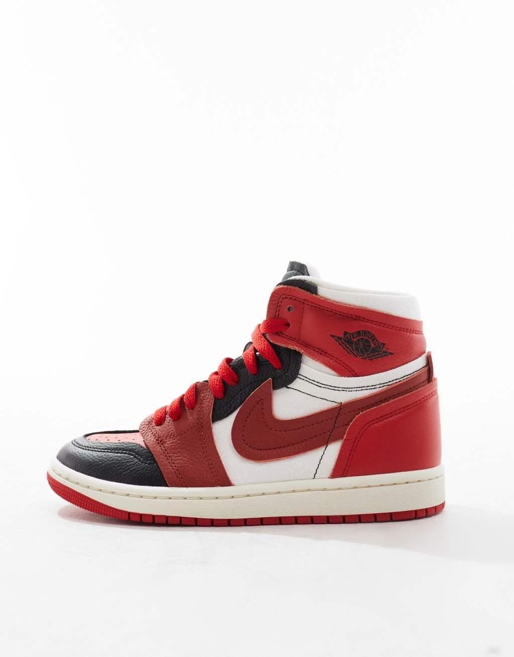 Nike Air Jordan 1 Method of Make sneakers in red and black  Product Image