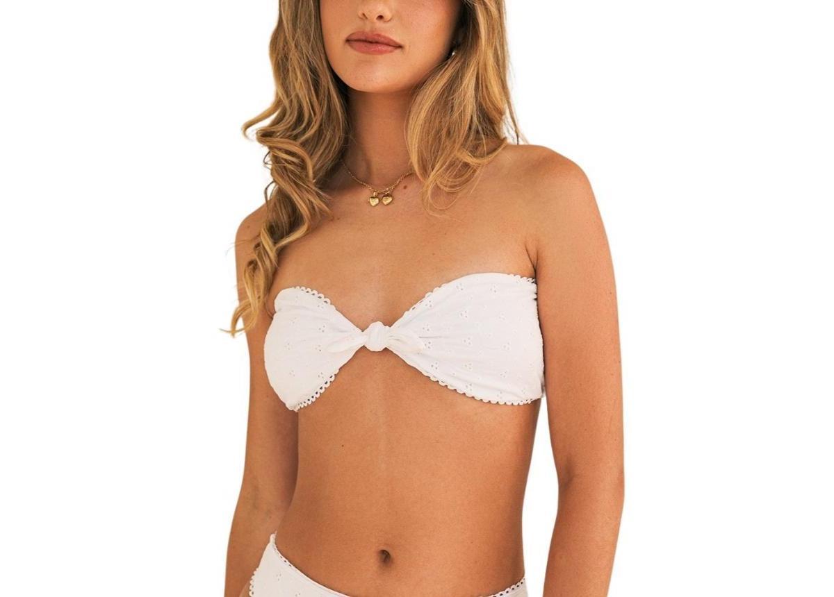 Dippin Daisys Womens Bunny Knotted Bandeau Bikini Top Product Image