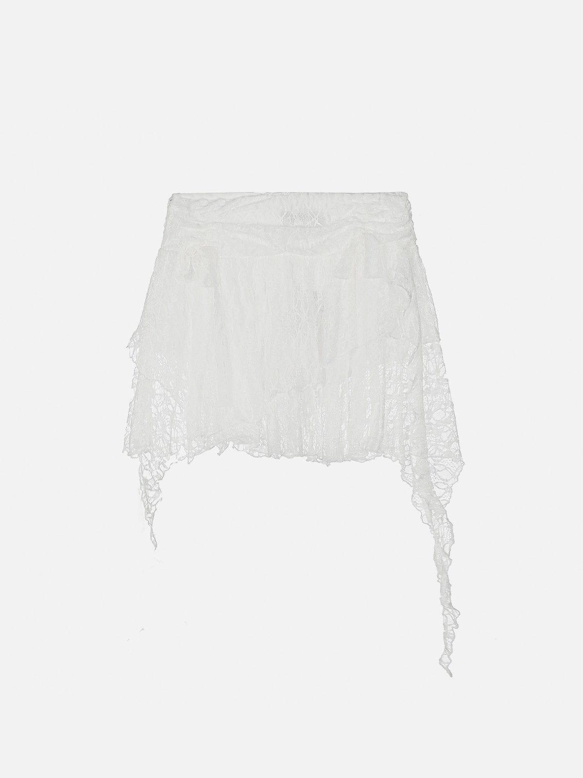 Aelfric Eden Irregular Lace Patchwork Skirt Female Product Image