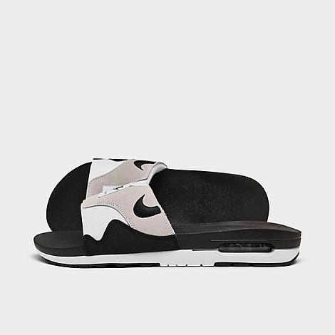 Men's Air Max 1 Slide Sandals In White/light Neutral Grey/black Product Image