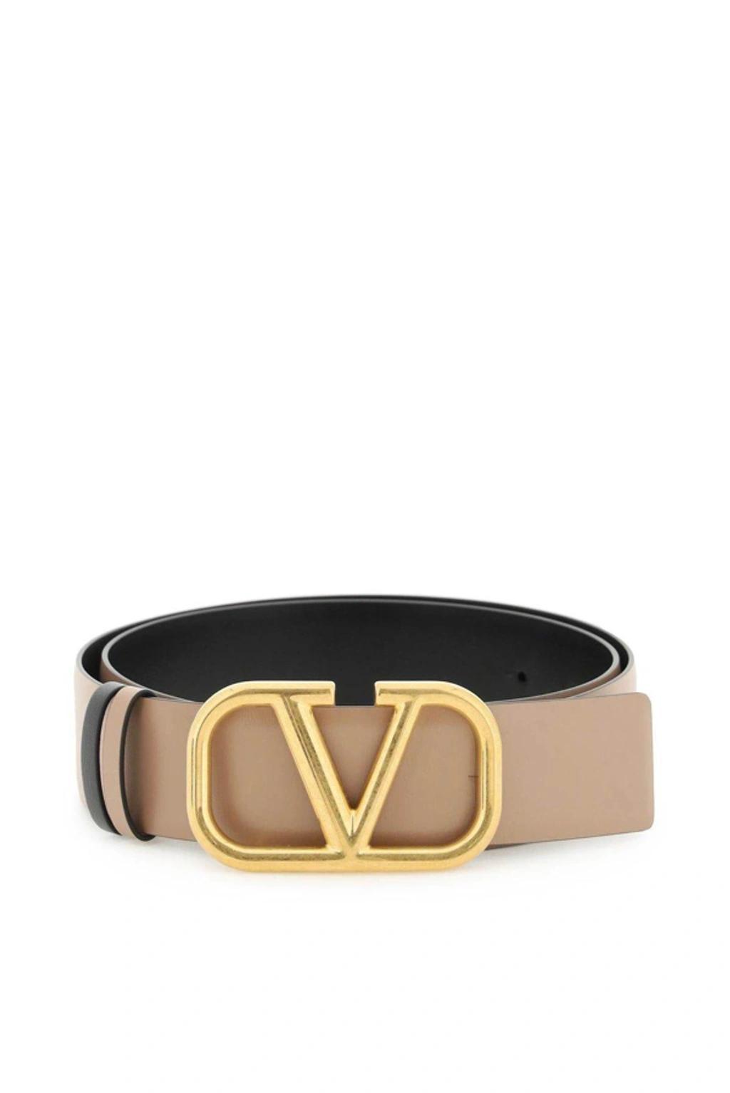 Vlogo Signature Reversible Belt In Beige Product Image