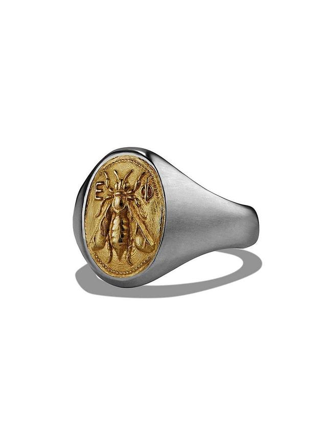 Mens Petrvs Bee Pinky Ring with 18K Yellow Gold Product Image