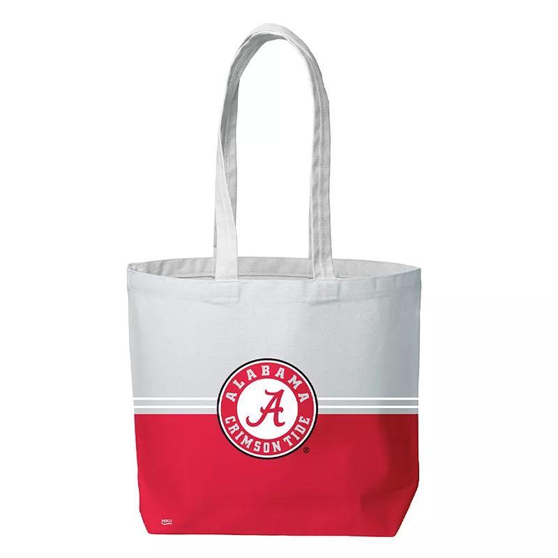 Womens Alabama Crimson Tide Half Block Daily Grind Tote - White Product Image