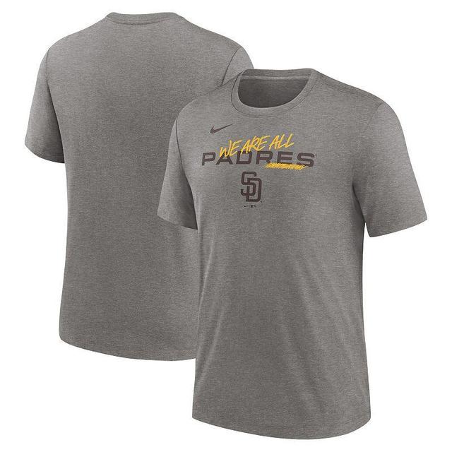 Mens Nike Heather Charcoal San Diego Padres We Are All Tri-Blend T-Shirt Product Image