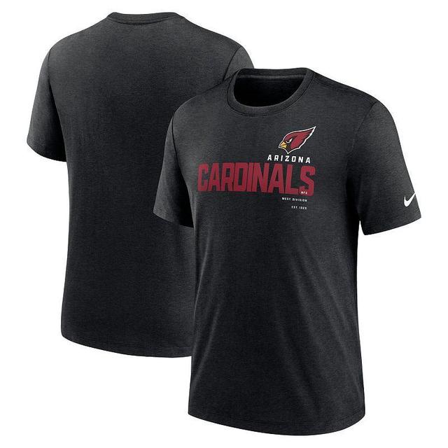 Mens Nike Heather Black Arizona Cardinals Team Tri-Blend T-Shirt Product Image