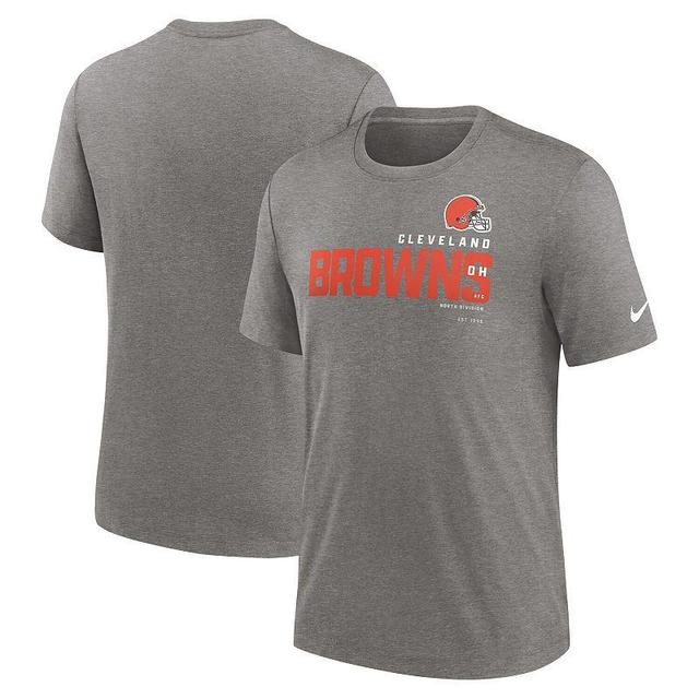 Mens Nike Heather Charcoal Cleveland Browns Team Tri-Blend T-Shirt Product Image