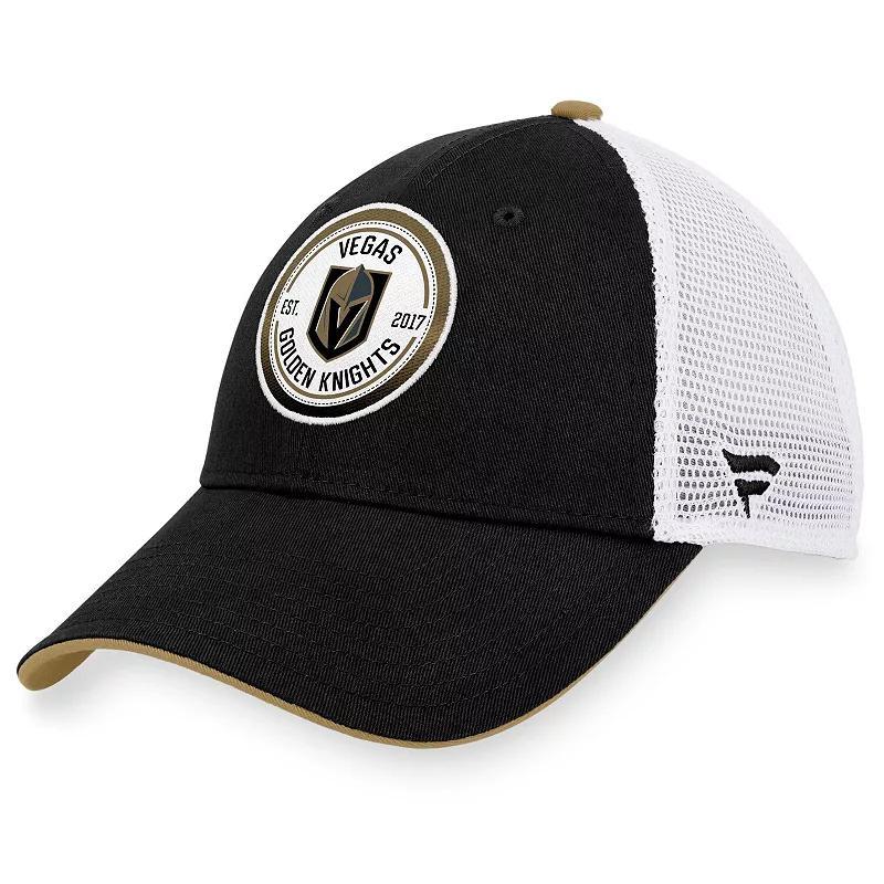 Mens Fanatics Branded Black/White Vegas Golden Knights Iconic Gradient Trucker Snapback Hat Product Image