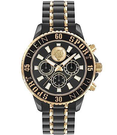 Plein Sport Mens Glam Chrono Chronograph Quartz Two Tone Stainless Steel 44MM - Two Tone Product Image