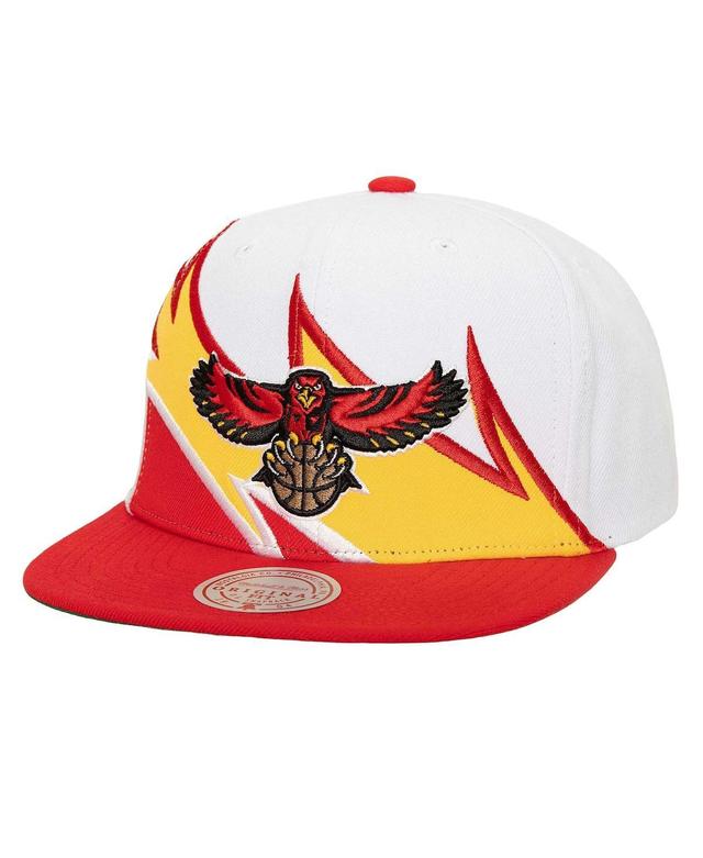 Mens Mitchell & Ness /Red Atlanta Hawks Waverunner Snapback Hat Product Image