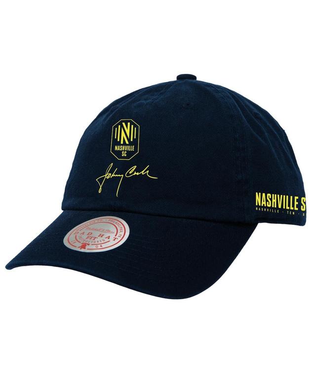 Mens Mitchell & Ness Navy Nashville SC x Johnny Cash Adjustable Dad Hat, Mls Blue Product Image