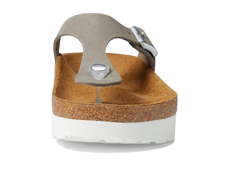 Birkenstock Papillio by Birkenstock Gizeh Platform Sandal (Dove Nubuck) Women's Shoes Product Image