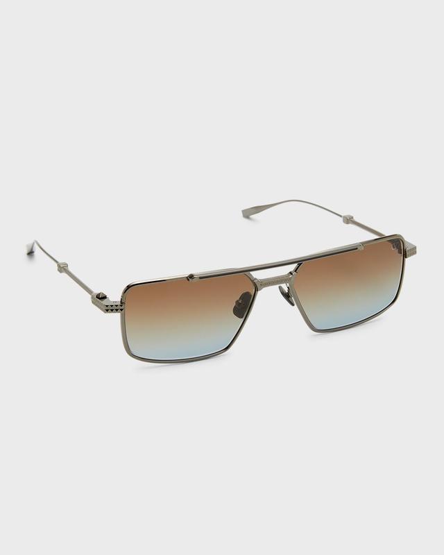 Mens V-SEI Double-Bridge Aviator Sunglasses Product Image