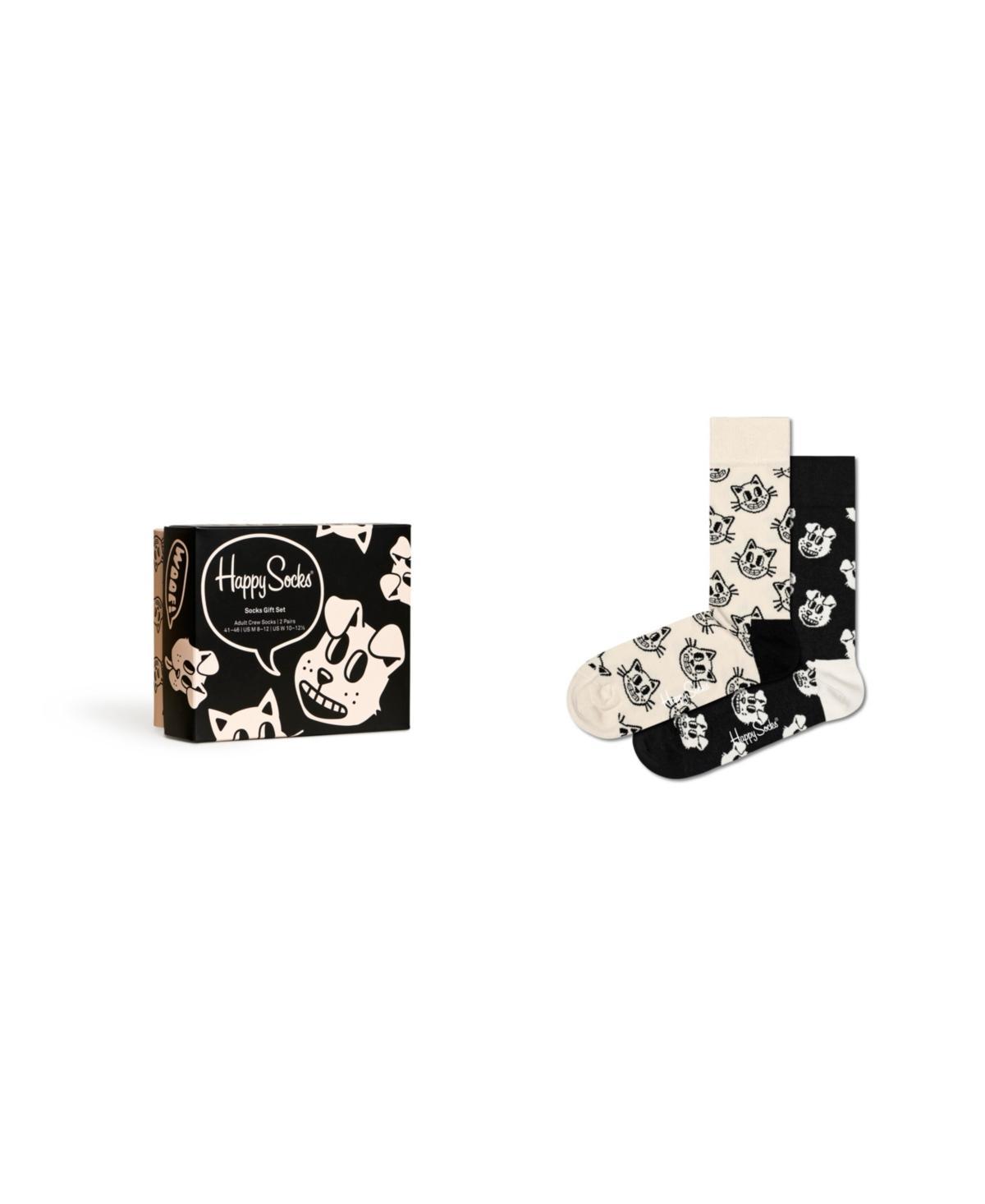 Happy Socks Pets Socks Gift Set, Pack of 2 - Black, White Product Image