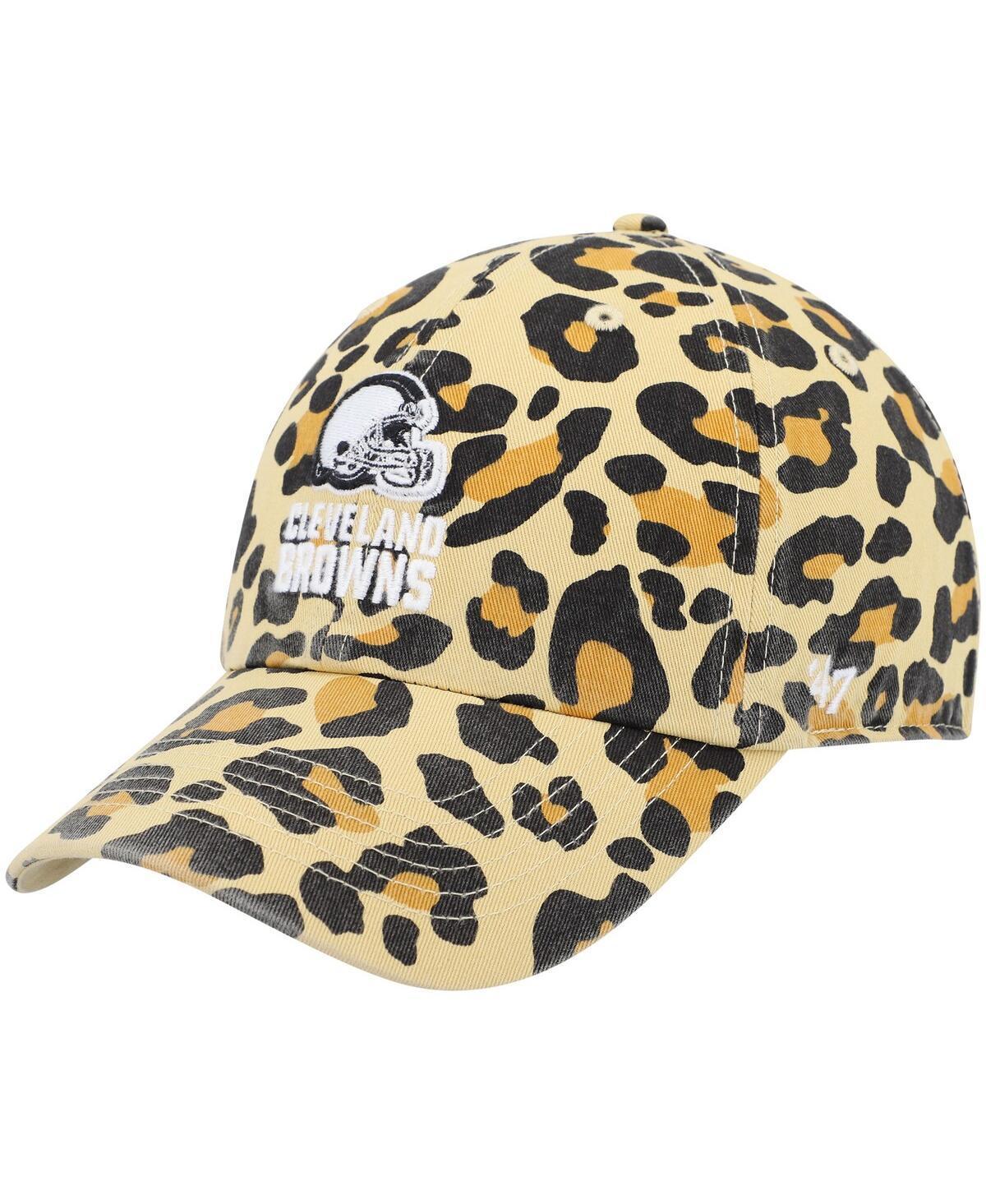 Womens 47 Tan Cleveland Browns Bagheera Clean Up Allover Adjustable Hat Product Image