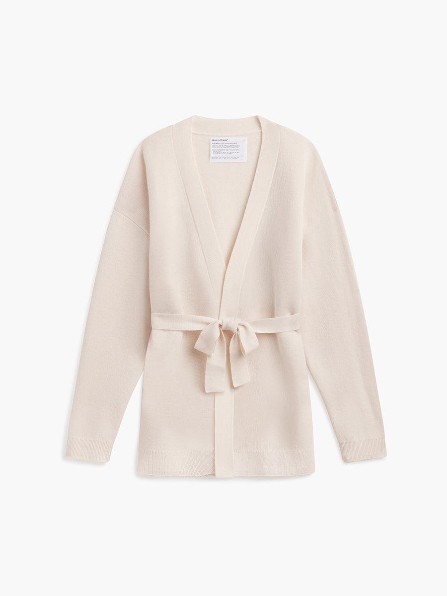 Women's Atlas Merino Belted Cardigan - Ivory product image