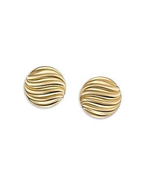 David Yurman Sculpted Cable Stud Earrings in 18K Yellow Gold Product Image