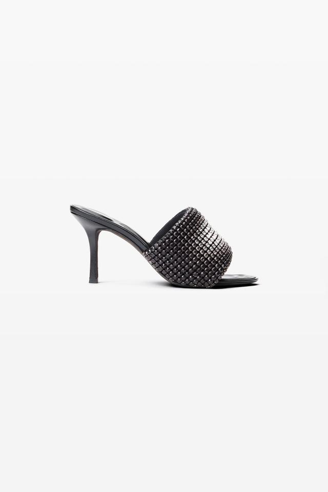 Heiress 85mm Mule Sandal In Crystal Mesh Product Image