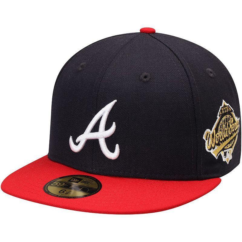 Mens New Era Atlanta Braves 1995 World Series Wool 59FIFTY Fitted Hat Blue Product Image