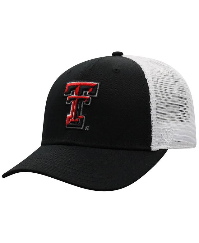 Mens Top of the World Black Texas Tech Red Raiders Trucker Snapback Hat - Black Product Image