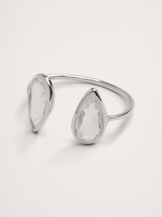 Teardrop Crystal Ring Aureus + Argent Product Image