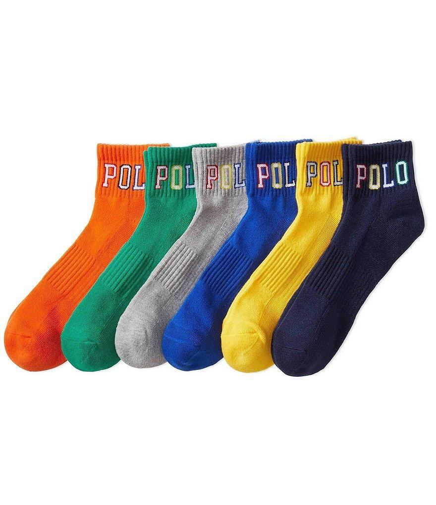 Polo Ralph Lauren Polo Outlined Quarter Socks 6-Pack Product Image